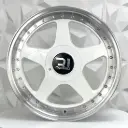 RIN 17X8.5 4-100/114.3 R1 SPORT 5037HB WHITE MI+CHROME RIVETS ET25 CB73.1