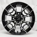 RIN 13X5.5 4-100/114.3 R1 SPORT RGW03 BLACK MACHINE FACE+UNDERCUT ET35 CB73.1 