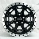 RIN 17X9 5-127 R1 SPORT 5360 BLACK MACHINE LIP ET-20 CB83