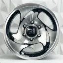 RIN 15X8 6-114.3 R1 SPORT 1070 BLACK MACHINE FACE MACHINE LIP ET-15 CB73.1