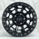 RIN 15X8 6-139.7 R1 SPORT QC1261 MATE BLACK+RIVETS* ET0 CB110.1