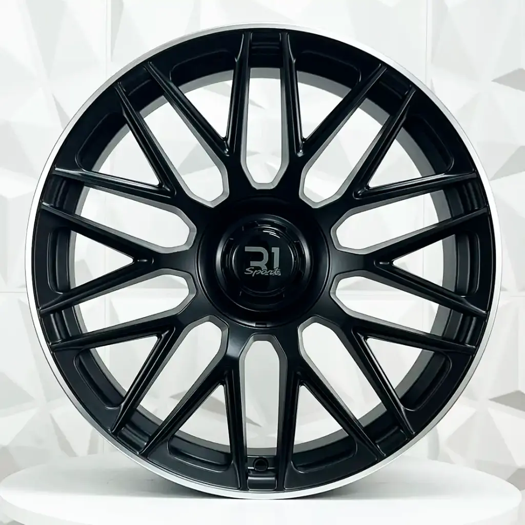 RIN 20X8.5 5-112 R1 SPORT M092 SATIN BLACK MACHINE LIP ET36 CB66.6