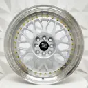 RIN 17X9 4-100/114.3 R1 SPORT 1001 SILVER MI GOLD RIVETS ET23 CB73.1