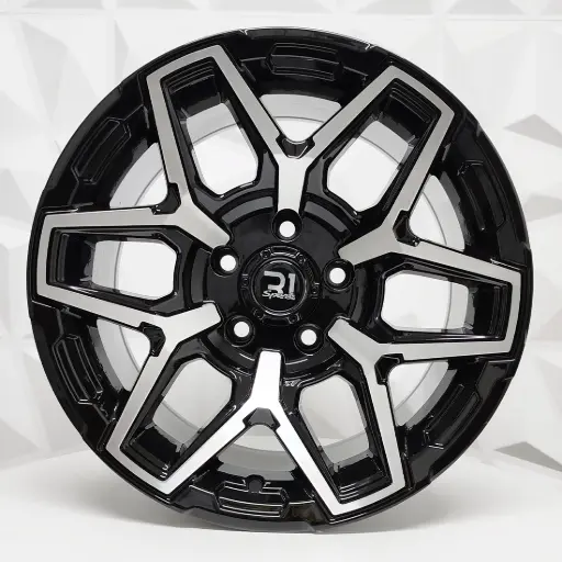 [154888] RIN 15X8 5-114.3 R1 SPORT QC2043 BLACK MACHINE FACE ET-10 CB83